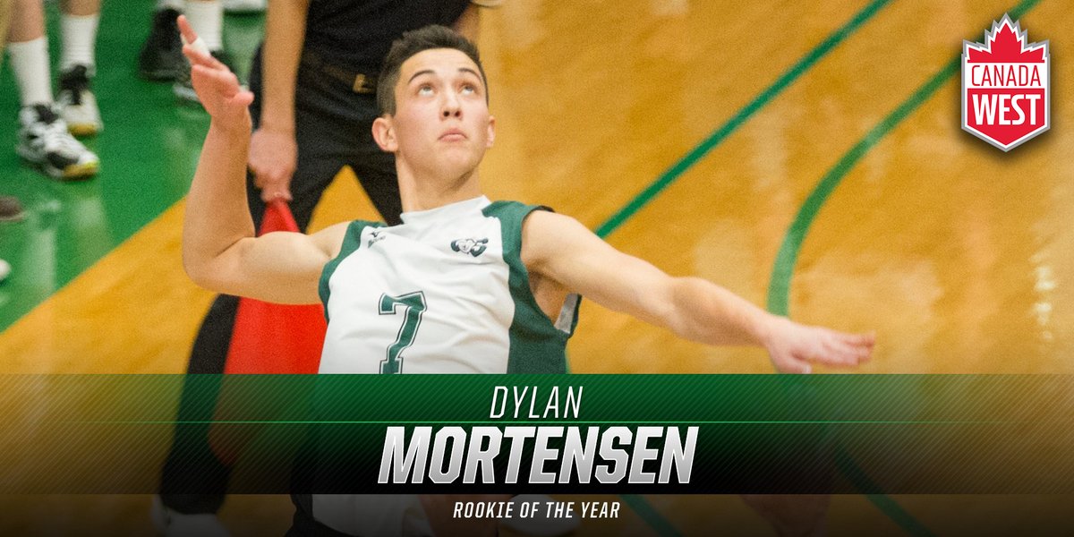 Mortensen named top men's volleyball rookie in Canada West